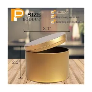 BBAXI 24 latas de velas de 8 onzas tarros de velas vacíos_2
