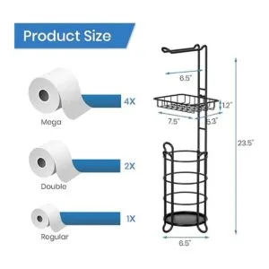 Soporte de papel higiénico independiente para baño color_3