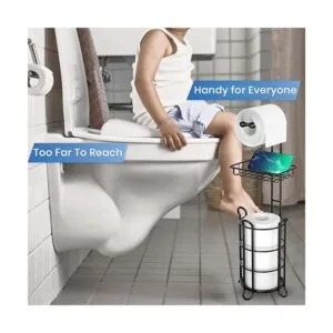 Soporte de papel higiénico independiente para baño color_2