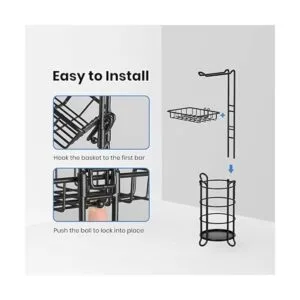 Soporte de papel higiénico independiente para baño color_6