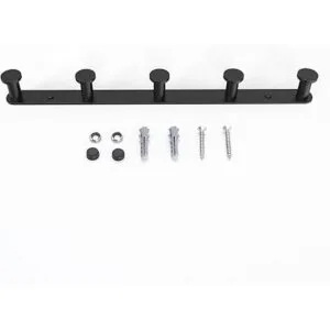 BigBig Home Perchero negro para toallas de baño perchero_5