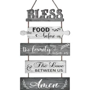 Buecasa Bless the Food Before Us Decoración de pared de_1