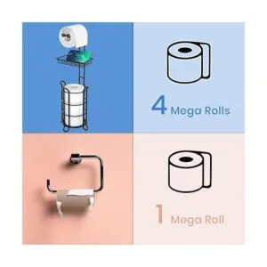 Soporte de papel higiénico independiente para baño color_4