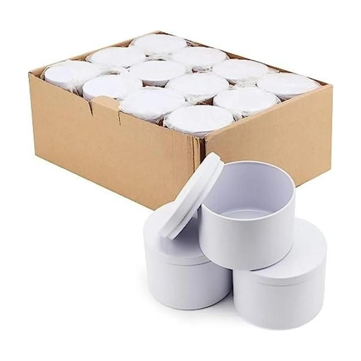 MUKLEI Paquete de 24 latas de vela blancas de 8 onzas_1