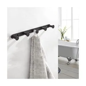 BigBig Home Perchero negro para toallas de baño perchero_2