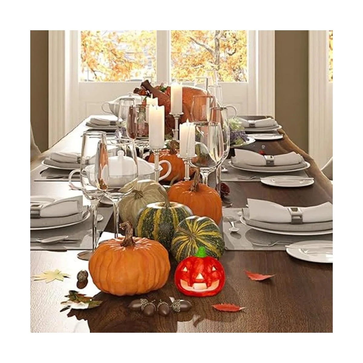 Winlyn 6 juegos de calabazas de cerámica para bricolaje_3