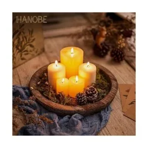 Hanobe Bandeja de madera rústica para servir juego de 2_2