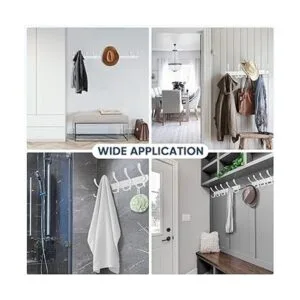 TICONN Perchero montado en la pared cinco ganchos tri_6