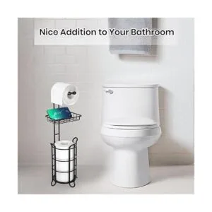 Soporte de papel higiénico independiente para baño color_7