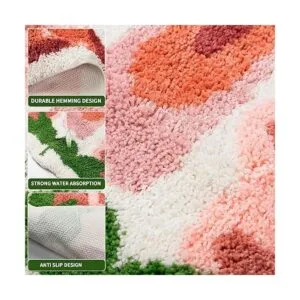 Linda alfombra de baño de fresa con forma de fruta_4