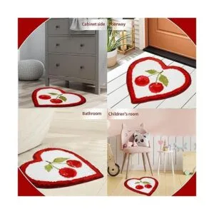 Tapete de baño de cerezo bonito tapete de baño con frutas_4