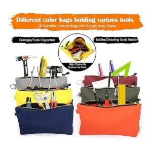 Bolsa de herramientas de lona con cremallera 16 onzas A_3