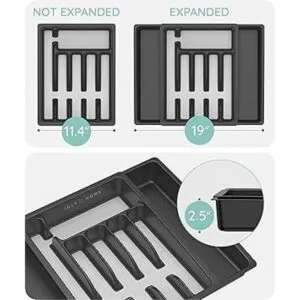 Organizador expandible de cajones de cocina práctico_2
