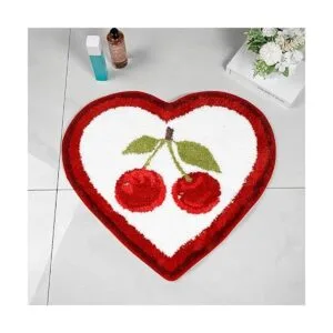 Tapete de baño de cerezo bonito tapete de baño con frutas_2