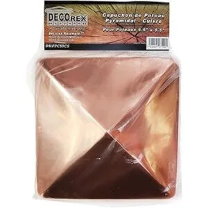 Tapa de poste de pirámide de cobre sólido de 5.5 x 5.5_7