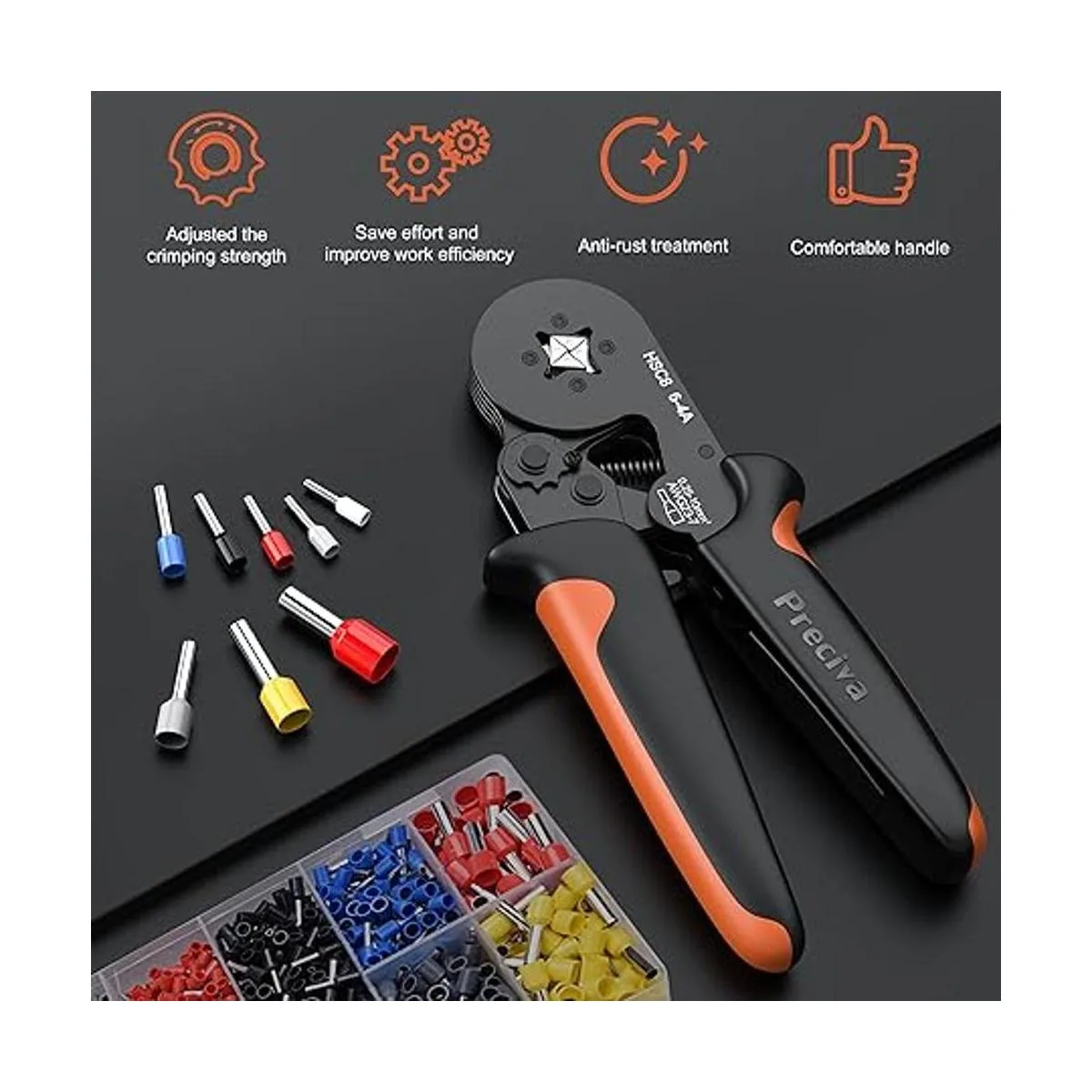 Preciva AWG237 Kit de herramientas de crimpado de virola_5