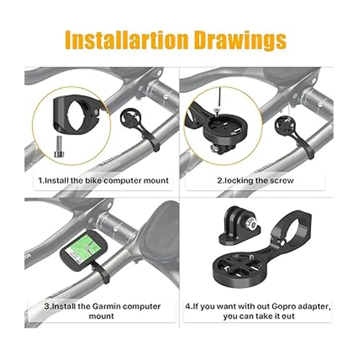 Soporte para manubrio TT de 0.874 in soporte para_4