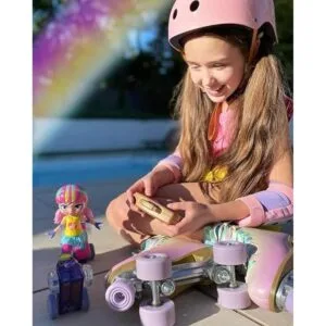 Rock N Rollerskate Muñeca Rainbow Riley Muñeca de_2