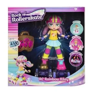 Rock N Rollerskate Muñeca Rainbow Riley Muñeca de_6