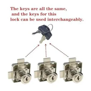 Cerradura de gabinete de doble puerta con llave igual_3