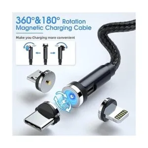 Cable de carga magnético cargador magnético giratorio de_2