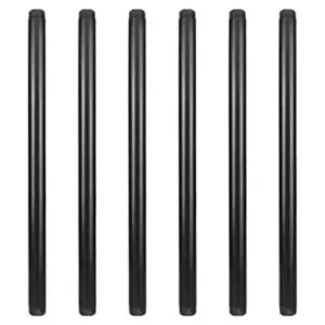 GeilSpace Paquete de 6 tubos de metal negro precortados de_1