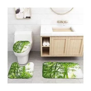 Juegos de baño de sirena con cortina de ducha y alfombras_4