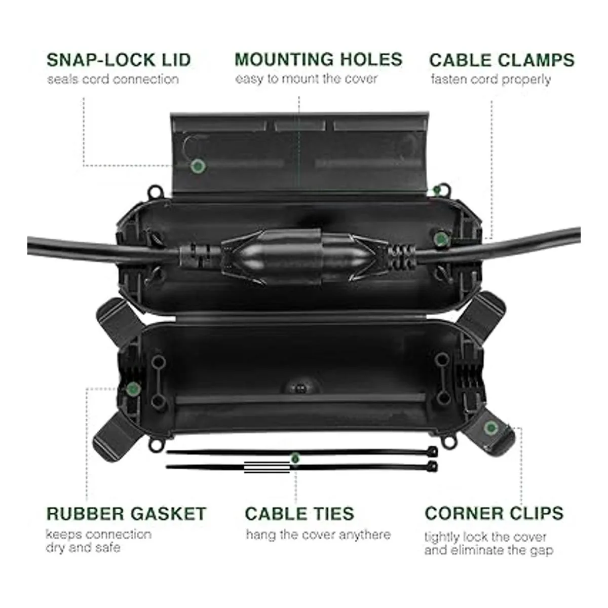 Paquete de 6 fundas de seguridad para cables de extensión_2