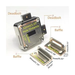 Cerradura de gabinete de doble puerta con llave igual_6