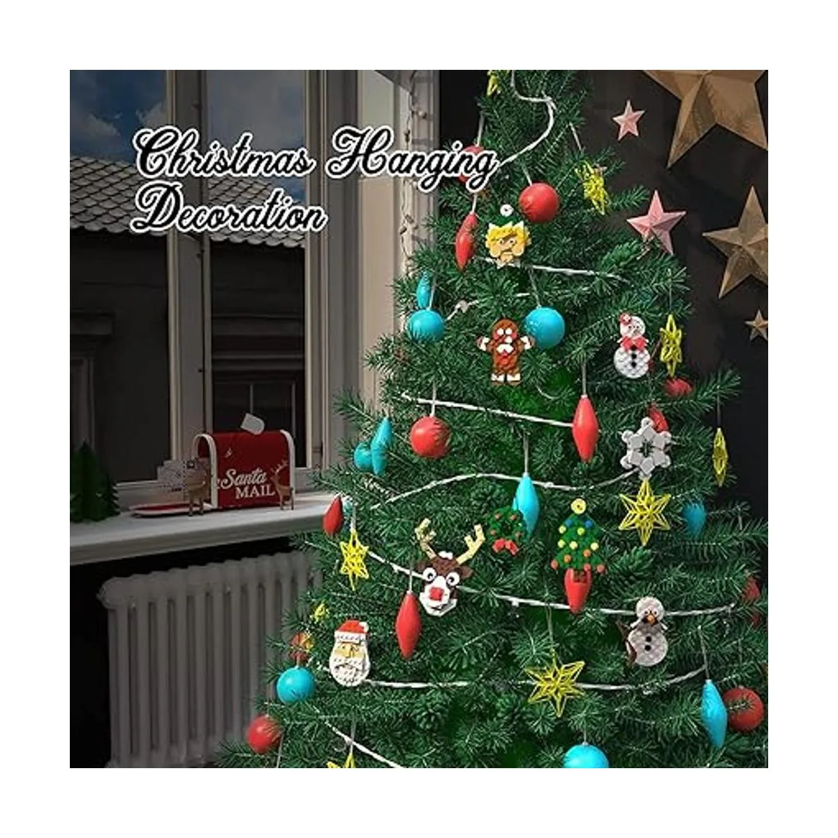 Juego de construcción de adornos para árbol de Navidad_4