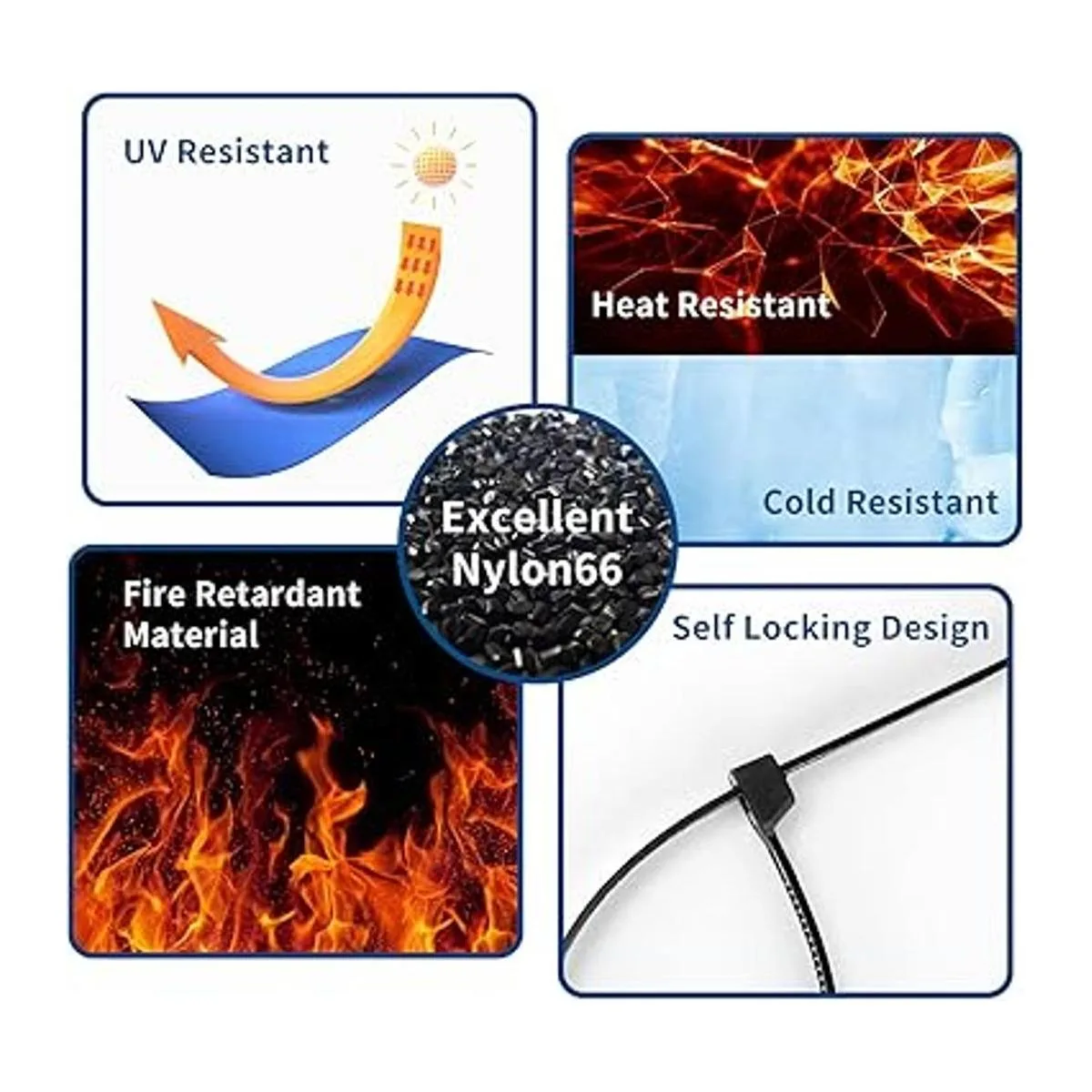 Bridas negras de 8 pulgadas paquete de 1000 unidades_4