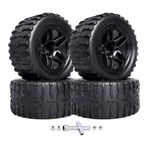 FriHobby Ruedas y neumáticos hexagonales RC de 0.472 in_1