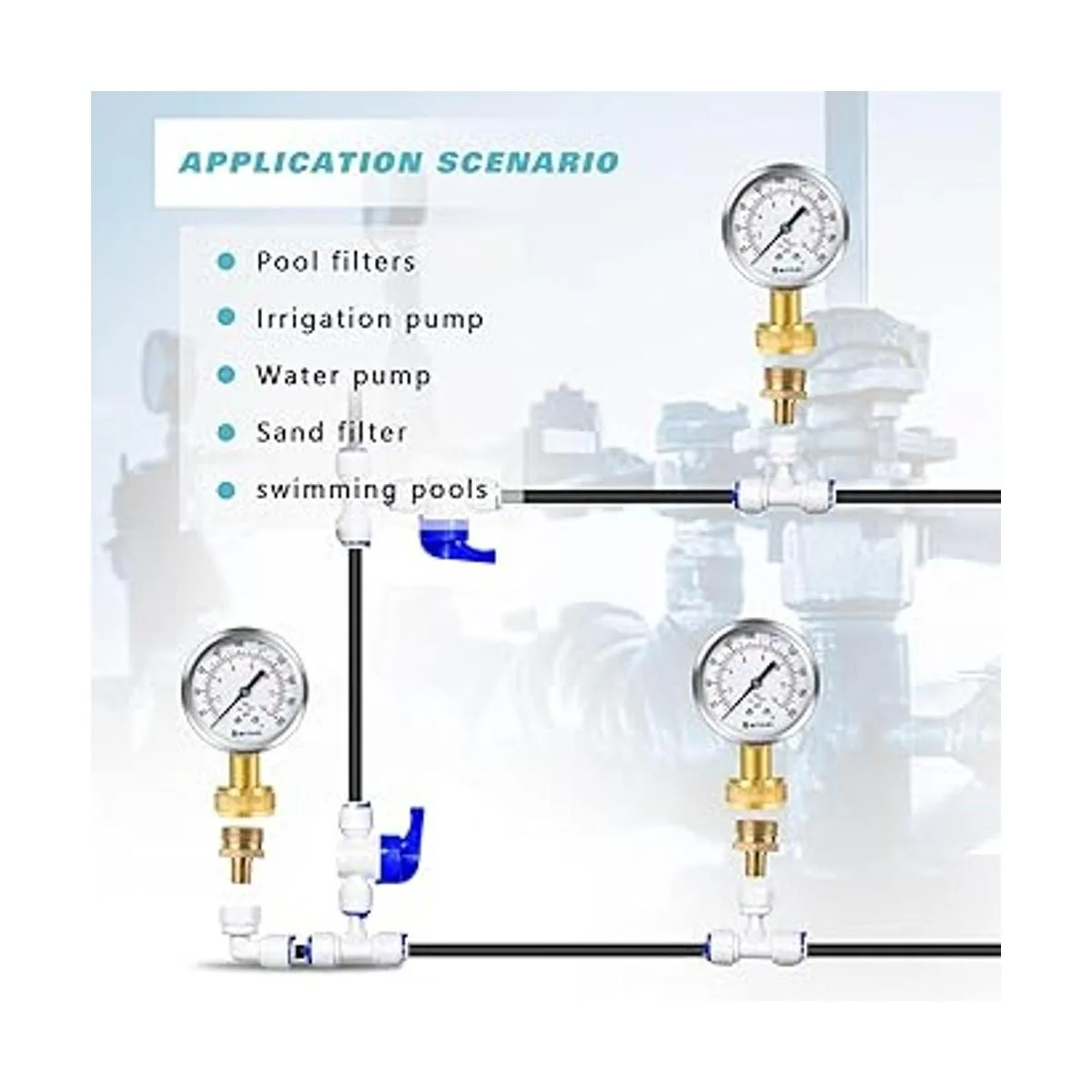 Bernoi Kit de medidor de presión de agua prueba de_6