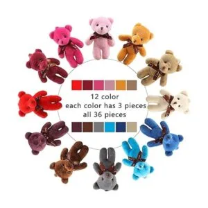 Haconba Paquete de 36 mini oso de peluche muñeca de oso_3