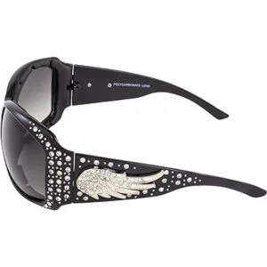 Rodeo Queen Gafas de sol acolchadas con diseño de ángel_3