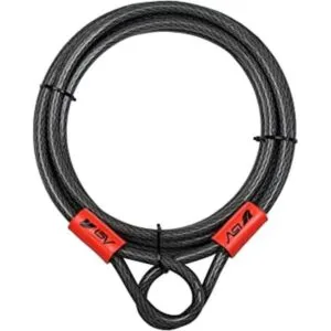 BV Cable de acero de seguridad de 15 pies con bucles_1