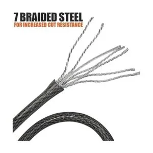 BV Cable de acero de seguridad de 15 pies con bucles_6