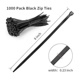 Bridas negras de 8 pulgadas paquete de 1000 unidades_2