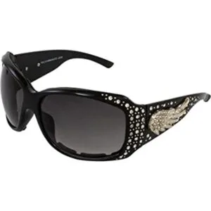 Rodeo Queen Gafas de sol acolchadas con diseño de ángel_1