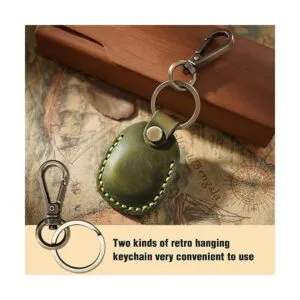 Soporte de cuero para AirTag 4 unidades con llavero_4