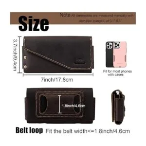 Topstache Funda de cuero para teléfono con lazo para_5