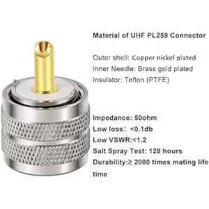 MOOKEERF Conector de crimpado macho PL259 conector_2