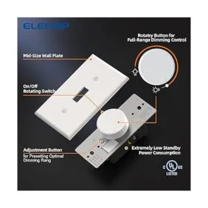 ELEGRP Interruptor de regulador giratorio digital para_3