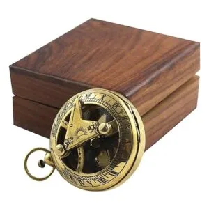Brújula de reloj de sol marino con bolsillo sólido náutico_2
