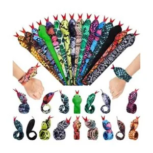 Chivao 16 pulseras de serpiente con broche de reptil_1