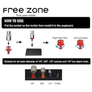 FREE ZONE Juego organizador de brocas azul_4
