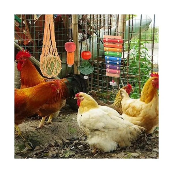 KAKUNM Juguetes de pollo para gallinero 7 piezas_5