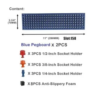 FREE ZONE Juego organizador de brocas azul_2