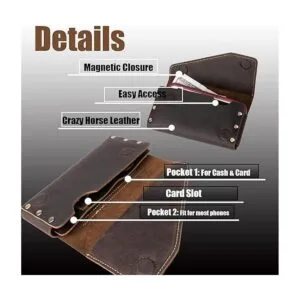 Topstache Funda de cuero para teléfono con lazo para_4