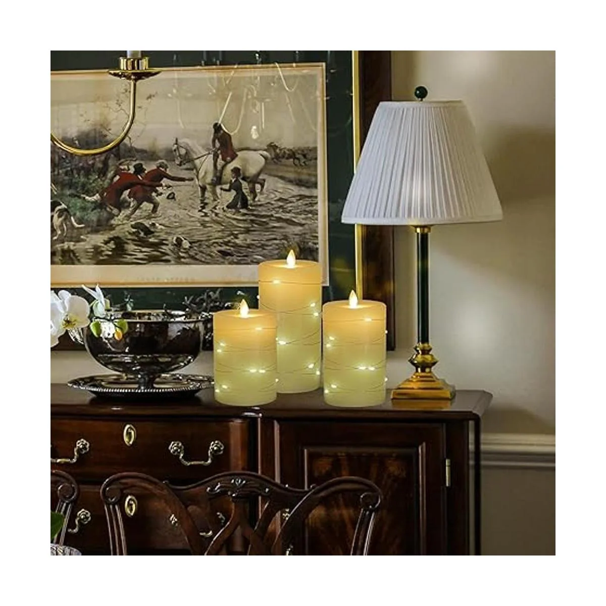 Vela sin llama luces LED de hadas integradas ángulo de_4